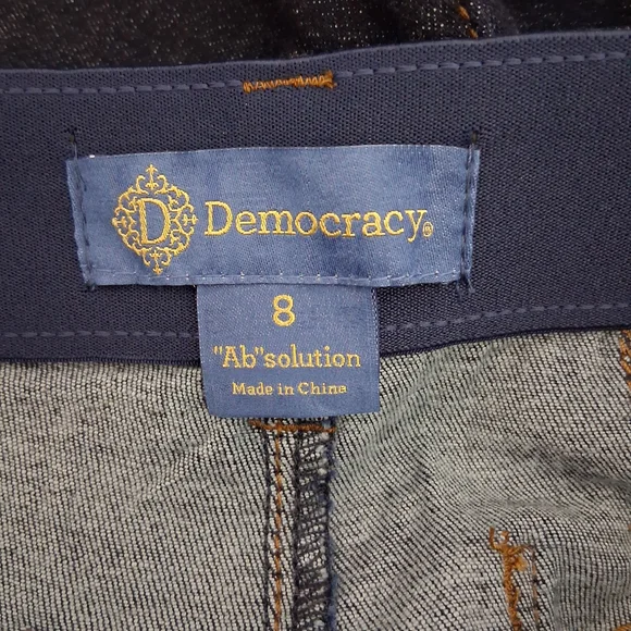 Democracy Dark Indigo Skyrise Wide Leg Jeans - Picture 5 of 5